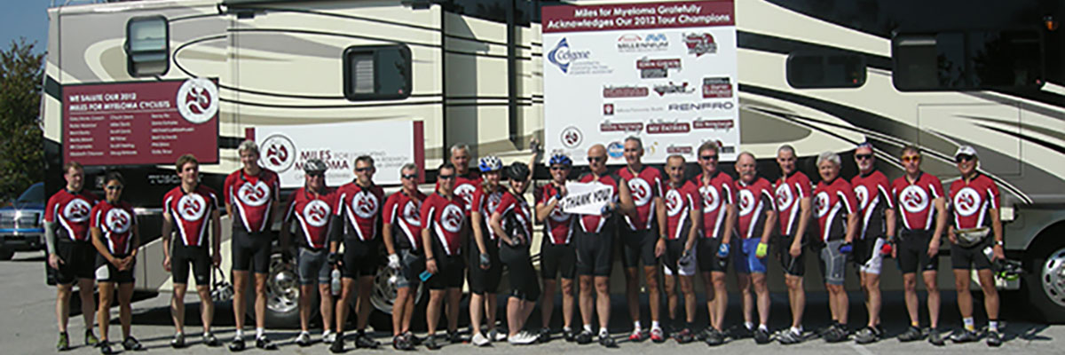 Group photo of 2012 ride participants and volunteers