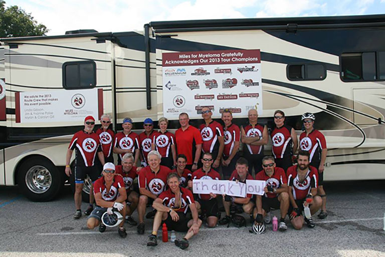Group photo of 2013 ride participants and volunteers
